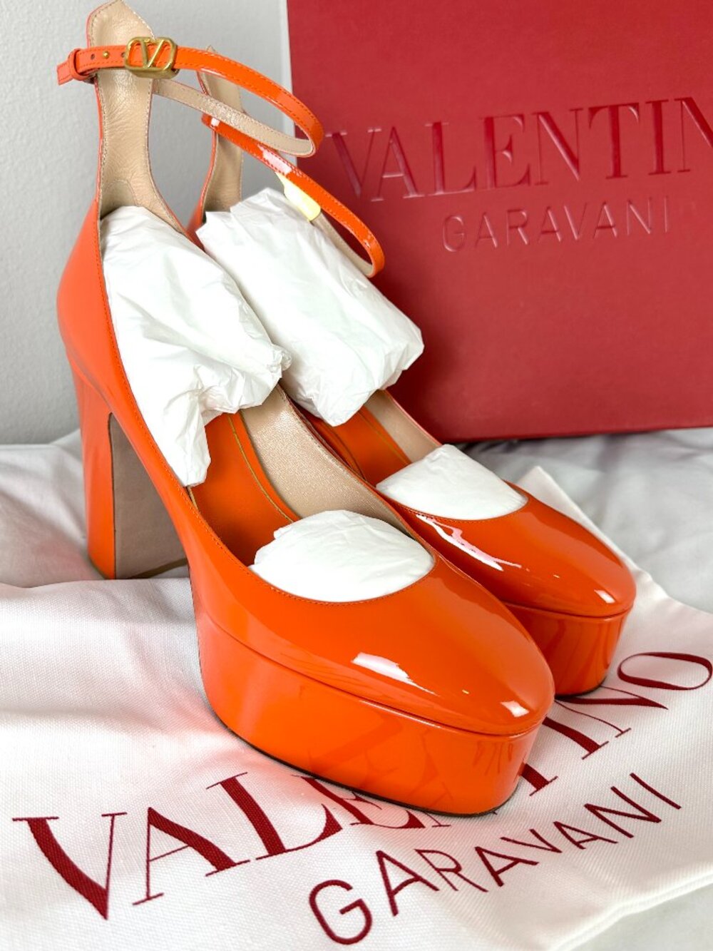 Valentino Garavini Patent Platforms (NIB) Size 42